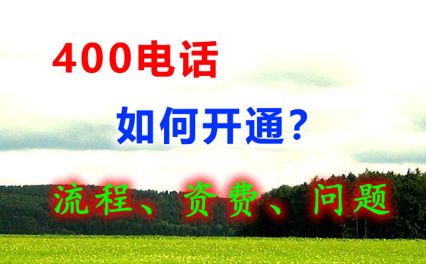 400電話怎么申請？