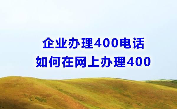 企業(yè)如何在網(wǎng)上辦理400電話